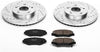 K2302 Front Z23 Carbon Fiber Brake Pads with Drilled & Slotted Brake Rotors Kit