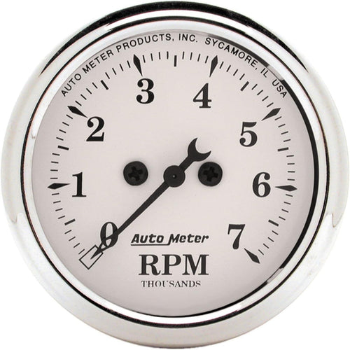 1694 Old TYME White Electric Tachometer,2.3125 In.