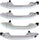 Front and Rear Exterior Door Handle Set of 4 Compatible with 2014-2018 Chevrolet Silverado 1500 and GMC Sierra 1500 Chrome Driver and Passenger Side
