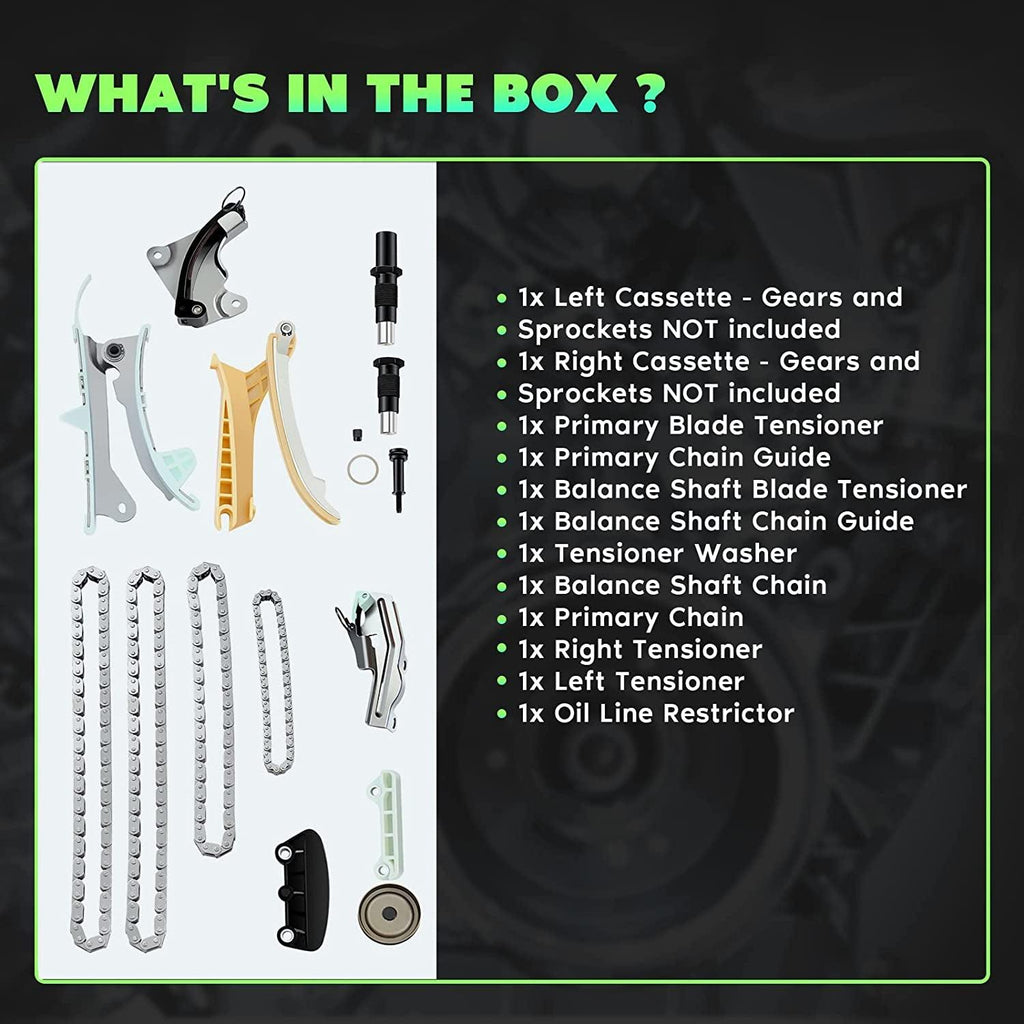 Timing Chain Kit for 2005-2010 Ford Mustang 1997-2010 Ford Explorer 1998-2010 Mercury Mountaineer 2001-2008 Mazda B4000 4.0L V6
