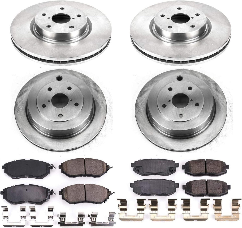 KOE4088 Autospecialty Front and Rear Replacement Brake Kit-Oe Brake Rotors & Ceramic Brake Pads