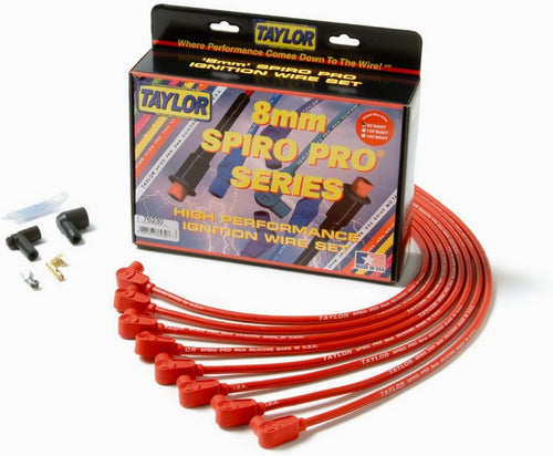 Taylor Cable 76230 Spiro-Pro Spiro-Wound Core Red Spark Plug Wire Set