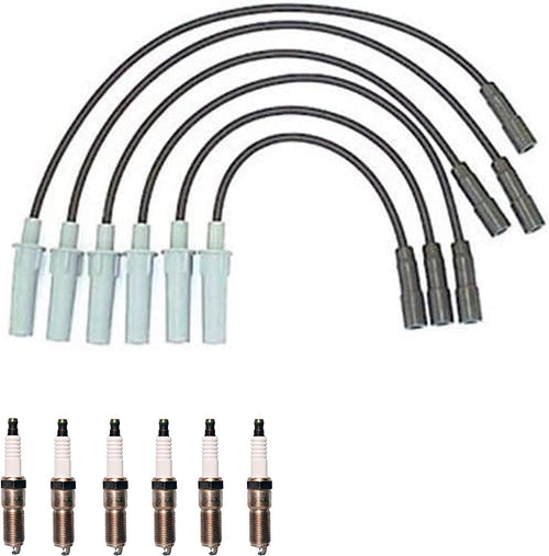 Denso Wire Set 7Mm & 6 Iridium TT Spark Plugs Gap 0.040 Kit for Chrysler V6