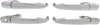Exterior Front Door Handle Compatible with Ford Fusion 2006-2012 Set Set of 4 (RH and LH) All Chrome Plastic (And Rear)