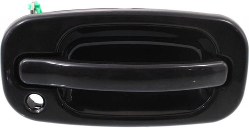 for Chevy Silverado 1500 HD Exterior Door Handle Front Passenger Side Smooth Black 2001-2006 | with Key Hole | Trim: LS/LT | GM1311140 | 15150736