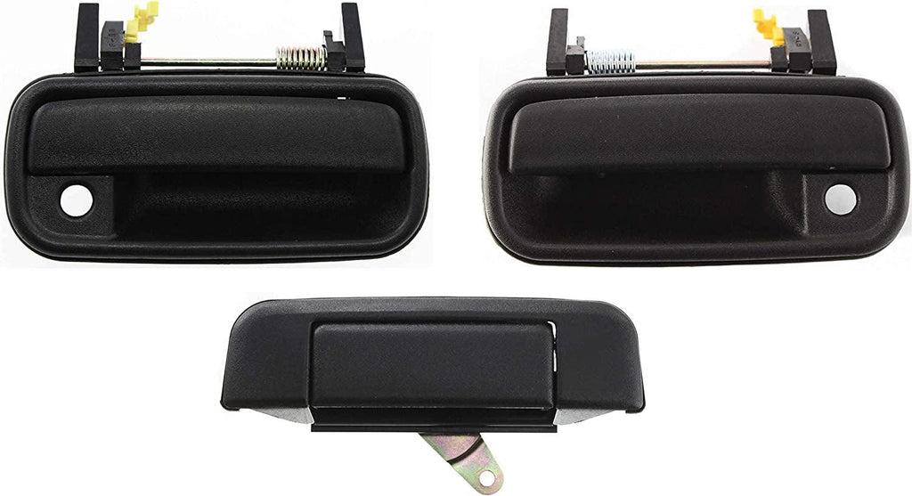 Front Exterior Door Handle Kit Compatible with 1989-1995 Toyota Pickup Textured Black Driver and Passenger Side