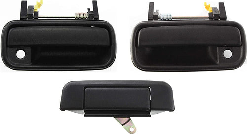 Front Exterior Door Handle Kit Compatible with 1989-1995 Toyota Pickup Textured Black Driver and Passenger Side