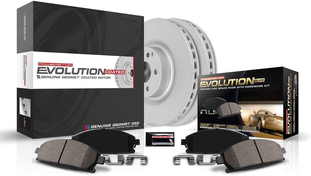 Power Stop CRK1154 Coated Rotor Front Brake Kit- Coated Brake Rotors & Z17 Ceramic Brake Pads