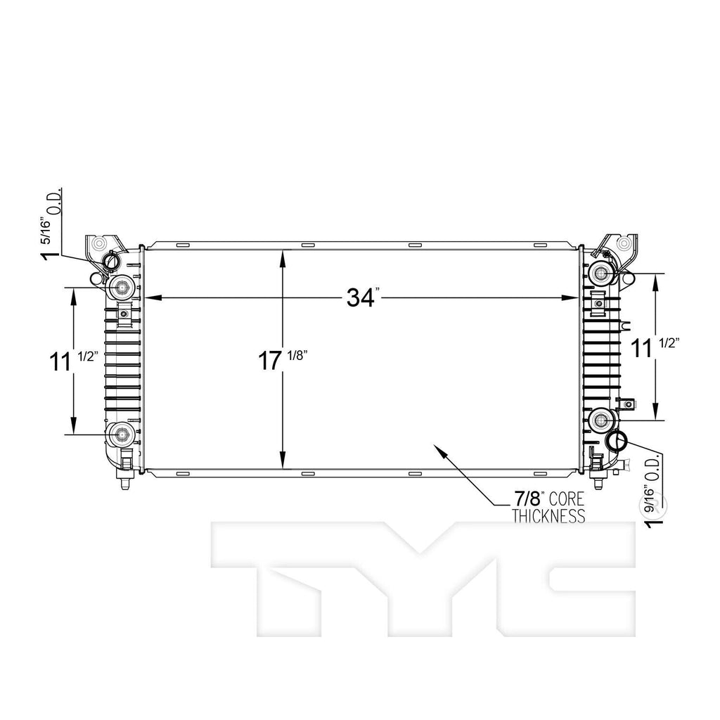 TYC Radiator for Silverado 1500, Tahoe, Sierra 1500 13397