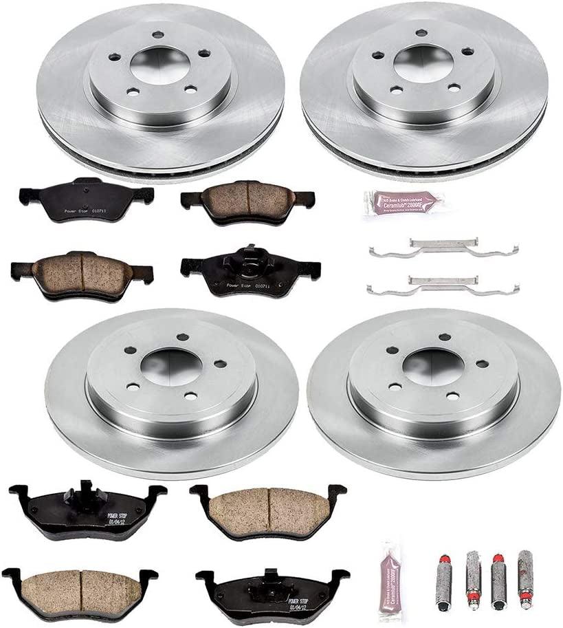 KOE4024 Autospecialty Front and Rear Replacement Brake Kit-Oe Brake Rotors & Ceramic Brake Pads