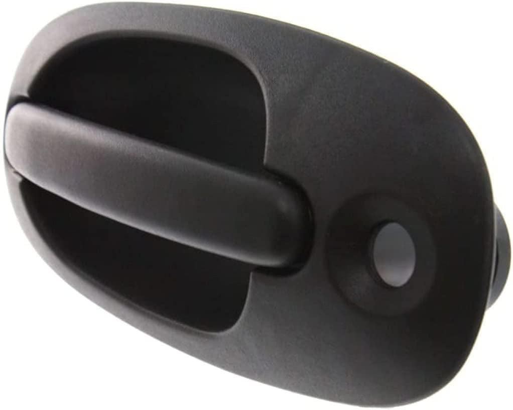 For Dodge Grand Caravan Exterior Door Handle Rear, Passenger Side - Side Sliding Door Textured Black (1996-2000) | with Key Hole| Trim:All Submodels