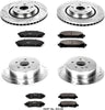 K4129 Front and Rear Z23 Carbon Fiber Brake Pads with Drilled & Slotted Brake Rotors Kit