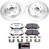 K7216-26 Rear Z26 Carbon Fiber Brake Pads with Drilled & Slotted Brake Rotors Kit