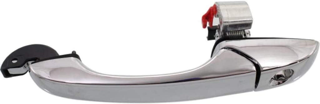 Compatible with Chrysler Town & Country Exterior Door Handle 2008-2016 Driver Side | Front Chrome | with Key Hole | Trim: All Submodels | CH1310150 | 4589657AB