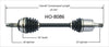 HO-8086 CV Axle Shaft