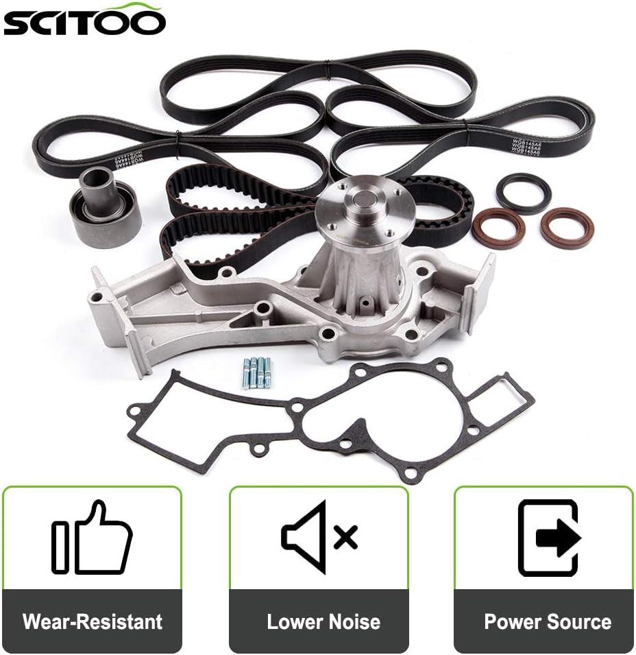 150-1610 TB249 13042-D0100 13042-16V00 13070-42L00 5PK1235 5PK800 4PK1345 Engine Timing Belt Kit Fits for 1999-2004 for Nissan Frontier