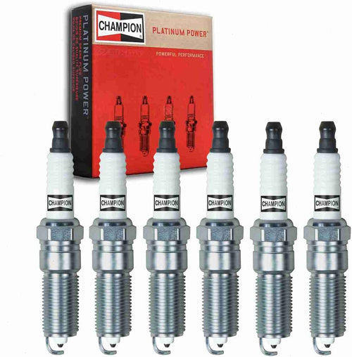 6 Pc Champion Platinum Spark Plugs Compatible with Chevrolet Impala 3.6L V6 2012-2019