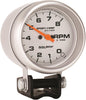 3707 Sport-Comp Silver Mini Tachometer,2.625 In.
