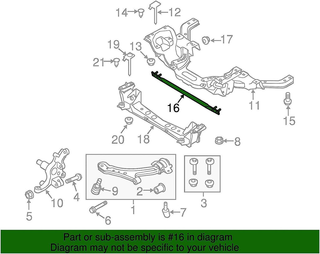 Genuine  BR3Z-5025-A Engine Cross Member Assembly