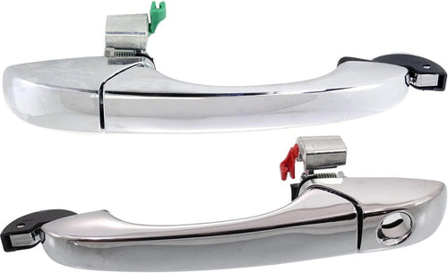 Front Exterior Door Handle Compatible with 2008-2019 Dodge Grand Caravan and 2008-2016 Chrysler Town & Country All Chrome (=REAR RH), Set of 2, Driver and Passenger Side