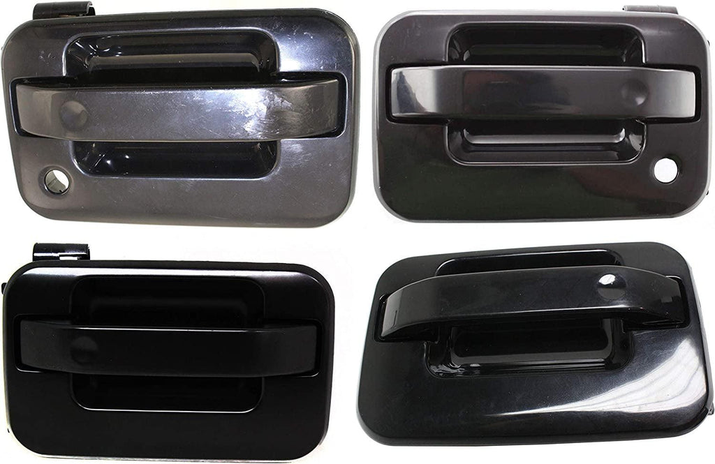 Exterior Door Handle Set Compatible with 2006-2008 Lincoln Mark LT, Fits 2004-2014 Ford F-150 Front and Rear, Driver and Passenger Side