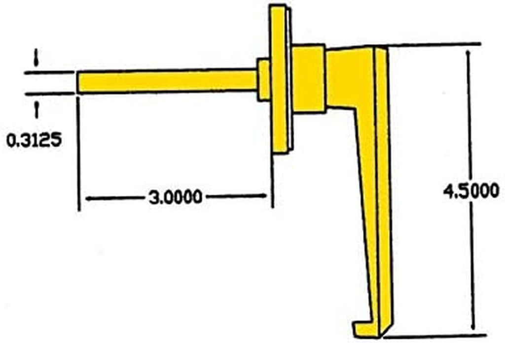 B2394L, L-Type Locking Door Handle - 3-1/2 Inch Handle Length with CL001 Key