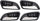 Interior Door Handle Set Compatible with 2011-2015 Chevrolet Cruze, Fits 2016 Chevrolet Cruze Limited Front and Rear, Driver and Passenger Side Black Bezel with Chrome Lever