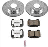 K156-26 Rear Z26 Carbon Fiber Brake Pads with Drilled & Slotted Brake Rotors Kit