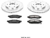K211 Front Z23 Carbon Fiber Brake Pads with Drilled & Slotted Brake Rotors Kit