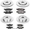 Front and Rear K5952 Carbon-Fiber Ceramic Brake Pad and Drilled and Slotted Rotor Z23 Daily Driver Kit