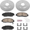 K5821 Front Z23 Carbon Fiber Brake Pads with Drilled & Slotted Brake Rotors Kit