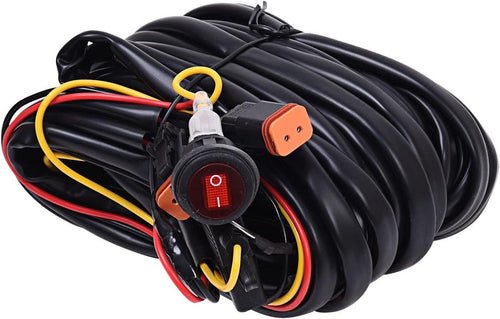 6308 110W Wiring Harness with 2-Pin Deutsch Connector for Two Lights