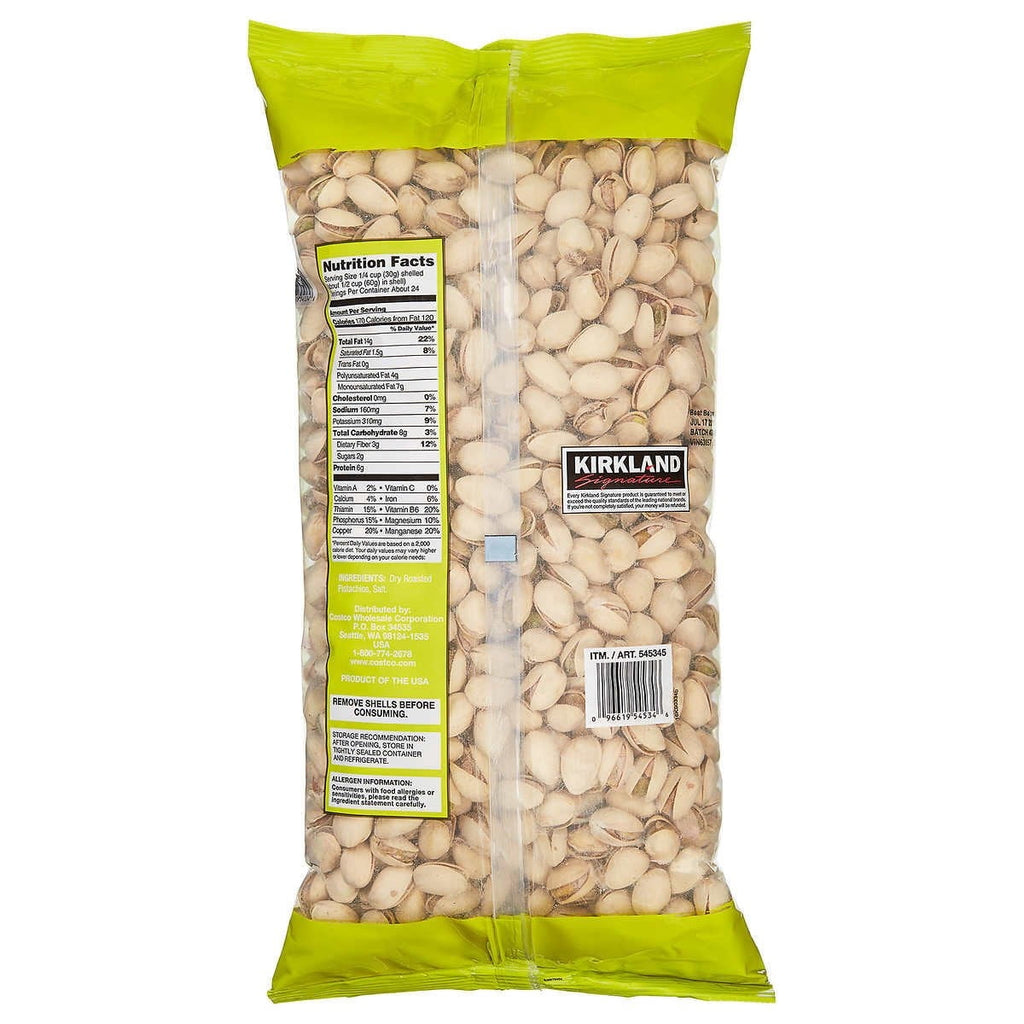 Kirkland Signature In-Shell Pistachios, 3 lbs 2PK