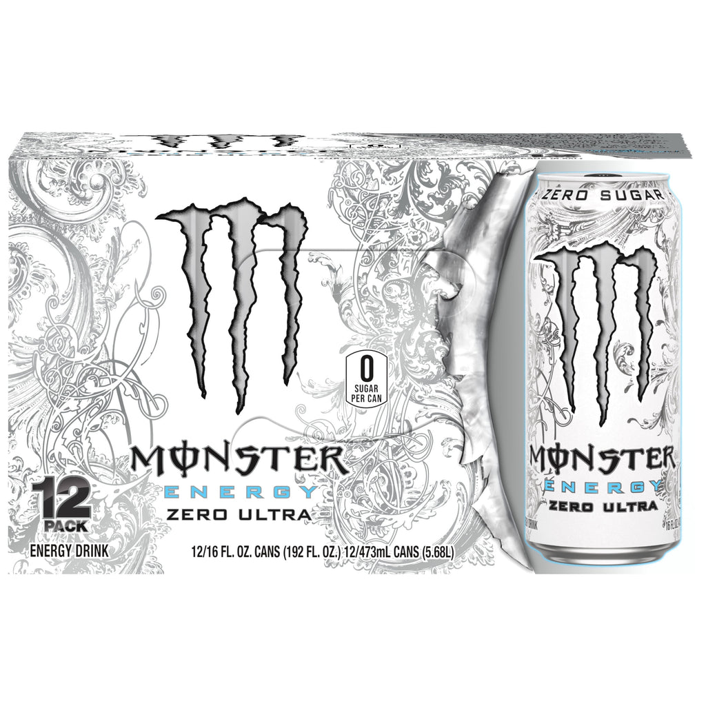 Monster Zero Ultra, Sugar Free Energy Drink, 12 count, 16 fl oz