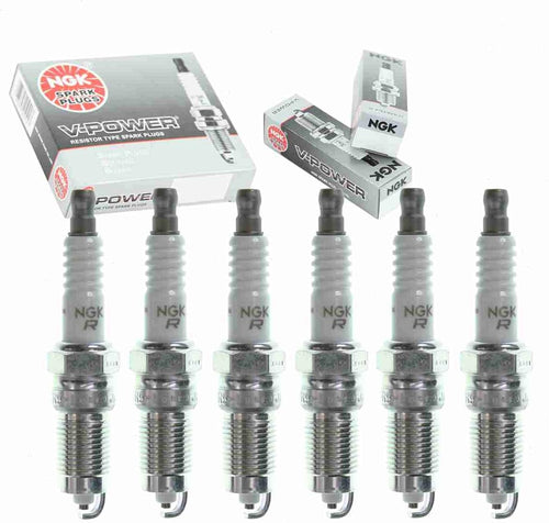 6 Pc NGK V-Power Spark Plugs Compatible with Ford F-150 4.2L V6 2003-2007