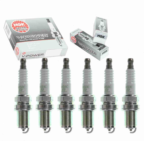 6 Pc NGK V-Power Spark Plugs Compatible with Cadillac CTS 3.2L V6 2003-2004