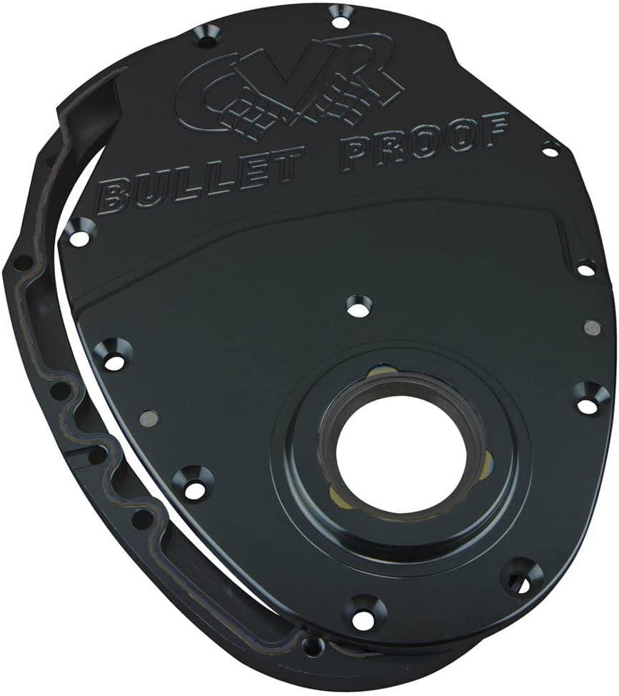 CVR SBC Billet Timing Cover 2-Piece - Black Anodized