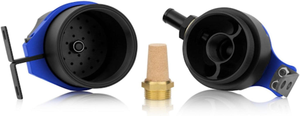 Baffled Oil Catch Can, Blue