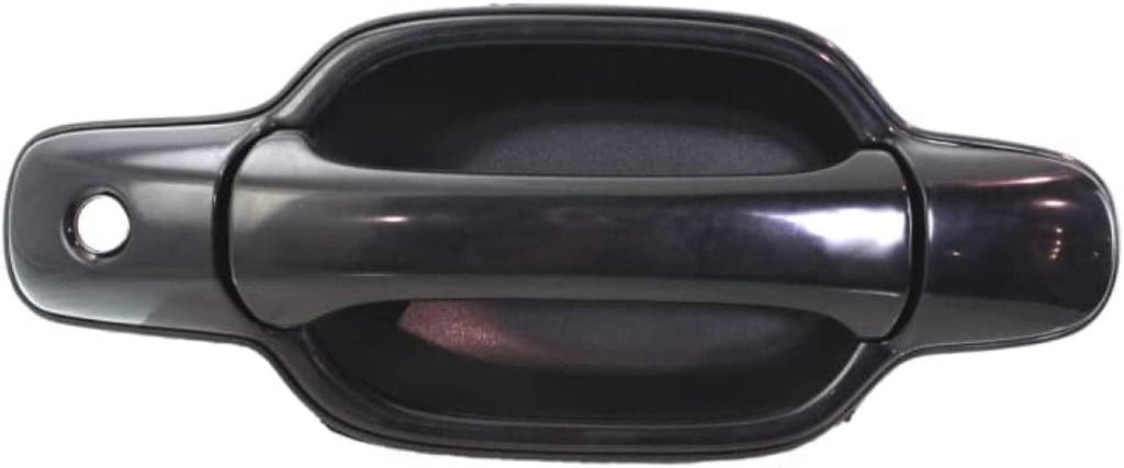 for Chevy Colorado Exterior Door Handle Front Passenger Side Smooth Black 2004-2012 | with Key Hole| Trim: LS/LT/WT