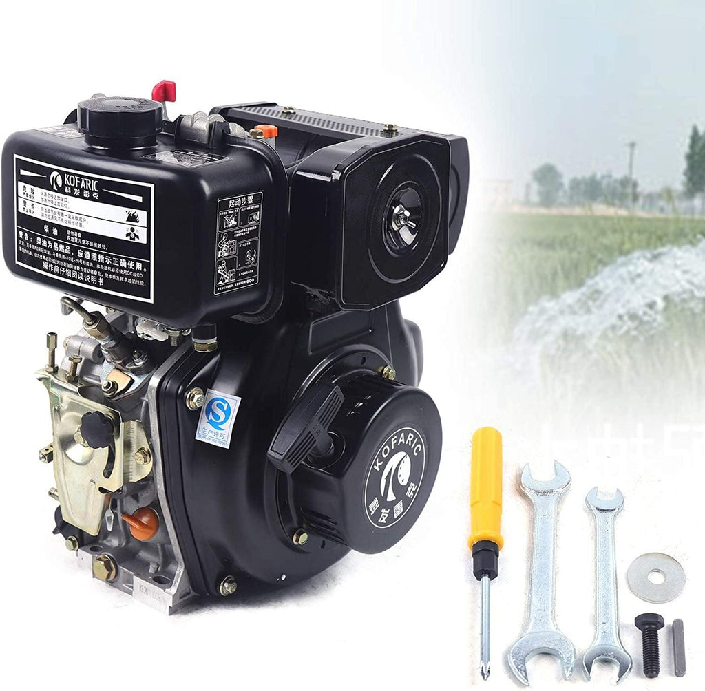 Diesel Motor Engine,3.6Kw 4 Stroke Single Cylinder Air Cooled Vertical Engine,Heavy Duty Diesel Motor Engine for Road Cutting Machine,Grinding Machine