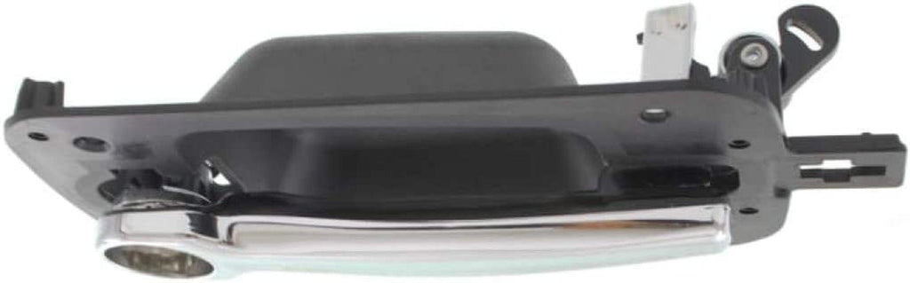 for International 4100 SBA Exterior Door Handle Front, Driver Side Black Bezel with Chrome Lever (2008-2008) | with Key Hole| Trim: Base