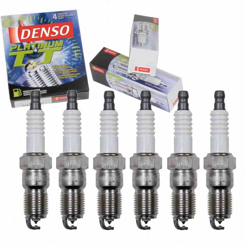 6 Pc DENSO Platinum TT Spark Plugs Compatible with Ford E-150 Econoline 4.2L V6 1997-2002