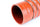 HPS CAC-400-HOT Silicone High Temperature 4-Ply Aramid Reinforced Charge Air Cooler CAC Hose Hot Side, 100 PSI Maximum Pressure, 6" Length, 4" ID, Orange