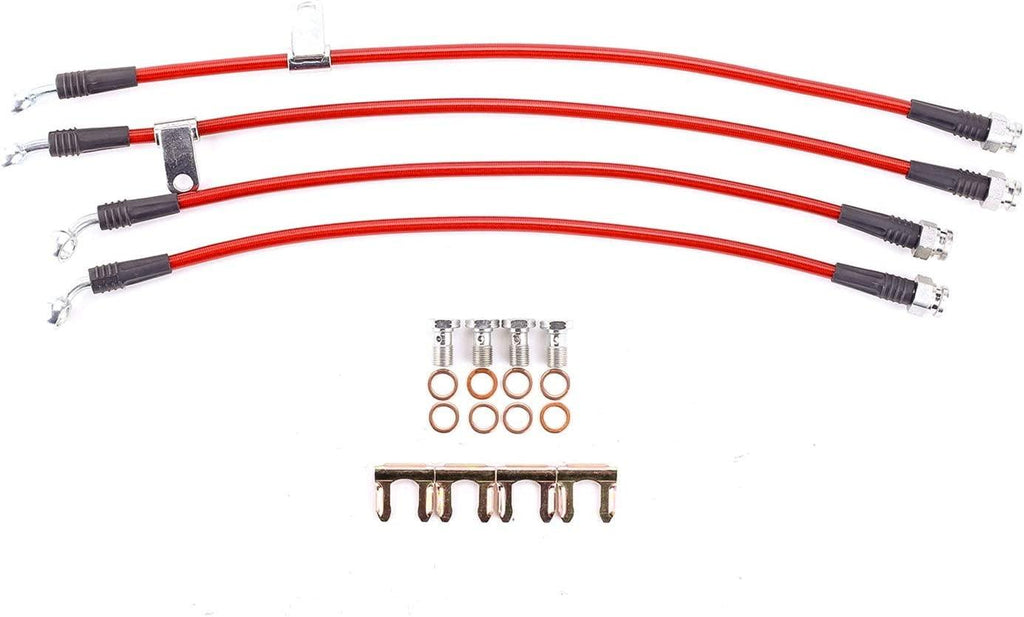 BH00141 Stainless Steel Front and Rear Brake Hose Kit