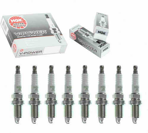 8 Pc NGK V-Power Spark Plugs Compatible with Jeep Grand Cherokee 4.7L V8 1999-2007