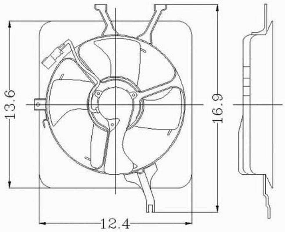 610180 Cooling Fan Assembly Compatible with 1999-2001 Honda CRV