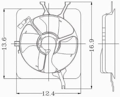 610180 Cooling Fan Assembly Compatible with 1999-2001 Honda CRV
