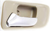 for Honda Accord Interior Door Handle Rear, Driver Side Beige Bezel with Chrome Lever (1998-2002) | Trim:All Submodels | HO1352103 | 72660S84A01ZC