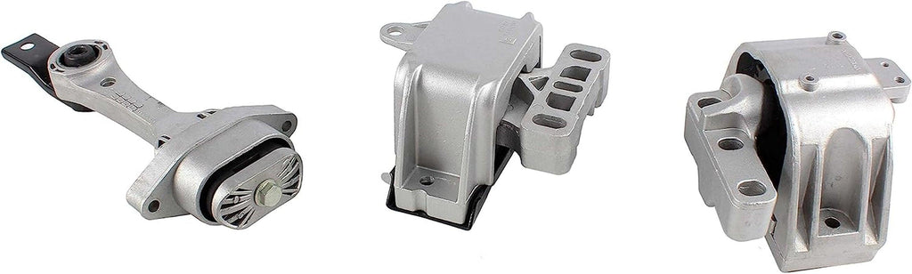 DNJ MMK1076 Complete Engine Motor & Transmission Mount Kit for 1998-2006 / Volkswagen/Beetle, Jetta, Golf / 1.8L, 2.0L / 3 PCS