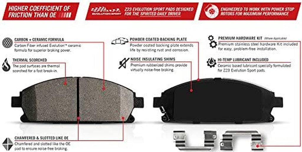 (Z23-1506) Z23 Evolution Sport Brake Pads, Front